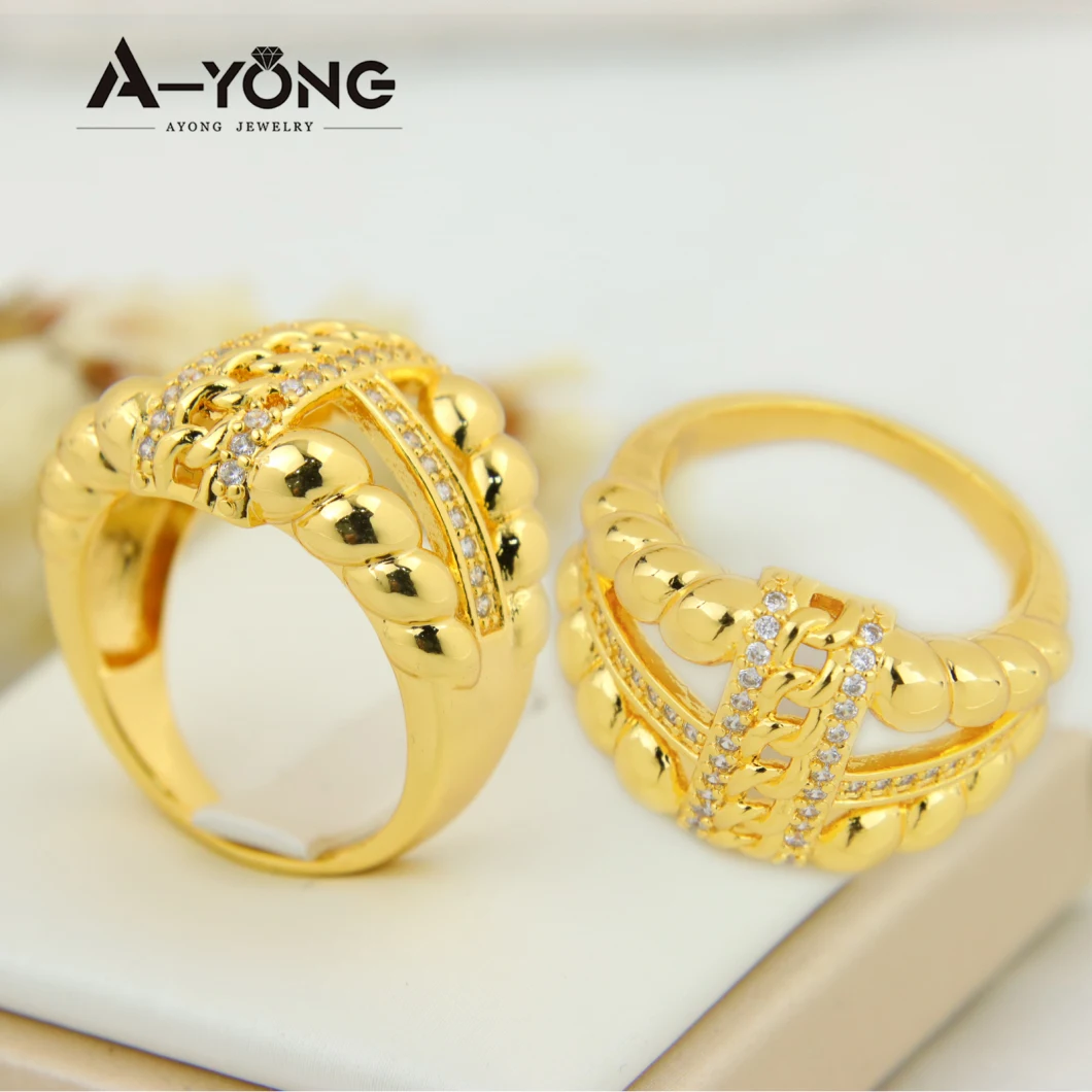 New Arrivals Snake Ring Women′ S Many Shape Zirconia Stone 18K Gold Plated Rings