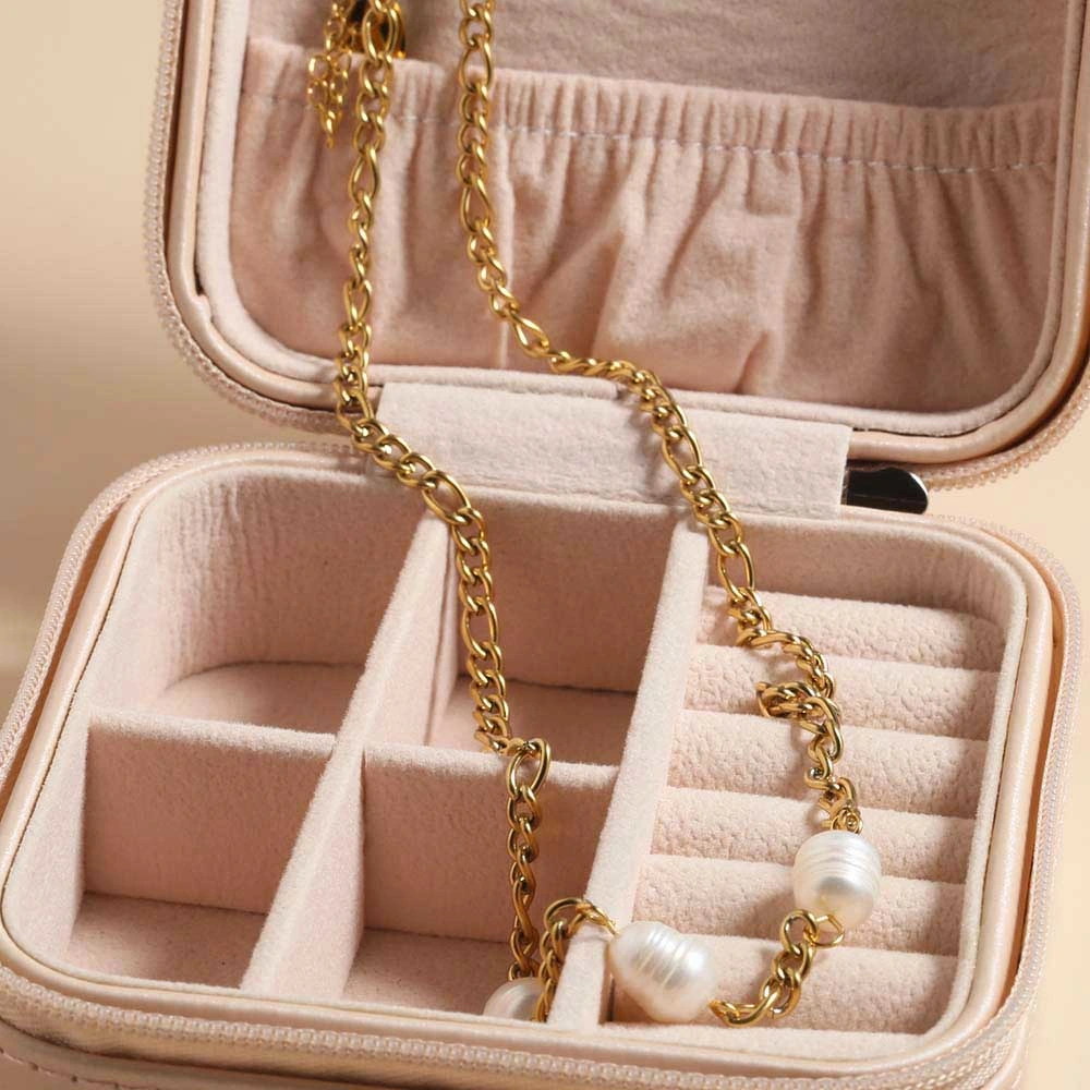 Manufacturer Customized 18K PVD Gold Plated Pearl Stainless Steel Fashion Women′s Necklace Jewelry Supplier