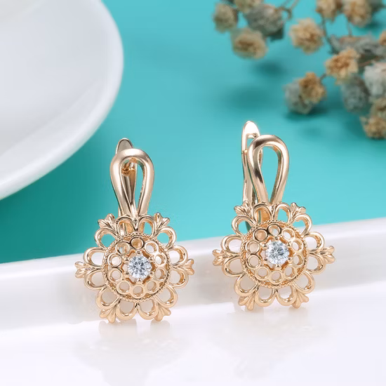 Fashion Silver Luxury Wedding Jewelry White Shell Pearl Earrings Engagement Zircon Earrings For Women Jewelry Accessories