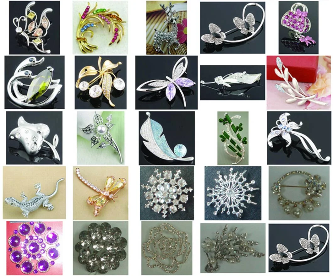 Wholesale Fashion Accessories Full Rhinestone Butterfly Brooch Accessories Pin Insect Corsage Clothing Pin