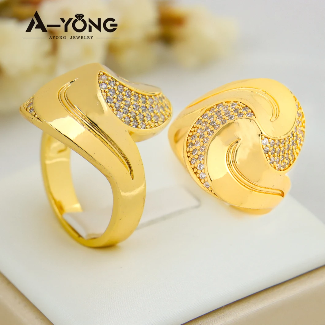 New Arrivals Snake Ring Women′ S Many Shape Zirconia Stone 18K Gold Plated Rings