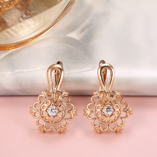 Fashion Silver Luxury Wedding Jewelry White Shell Pearl Earrings Engagement Zircon Earrings For Women Jewelry Accessories