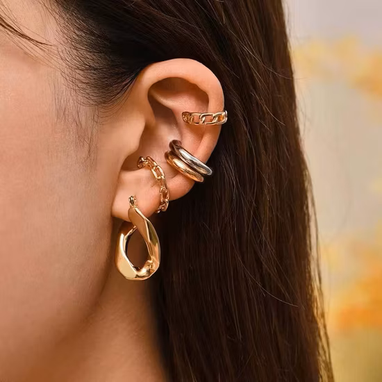 Оптовая продажа с фабрики, модные серьги из нержавеющей стали с позолотой 18K PVD, оптом