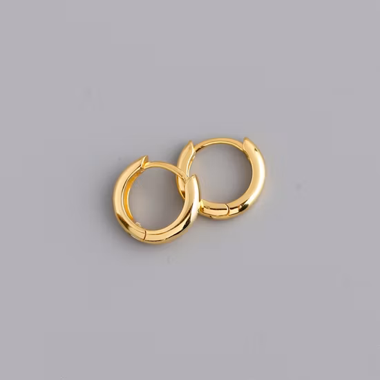 Серьги-кольца из стерлингового серебра 925 пробы, более толстые круглые серьги-кольца, простые серьги