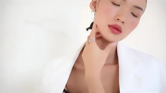 OEM Custom Fashion Jewelry 925 Серебряное ювелирное ожерелье с двумя подвесками в форме сердца